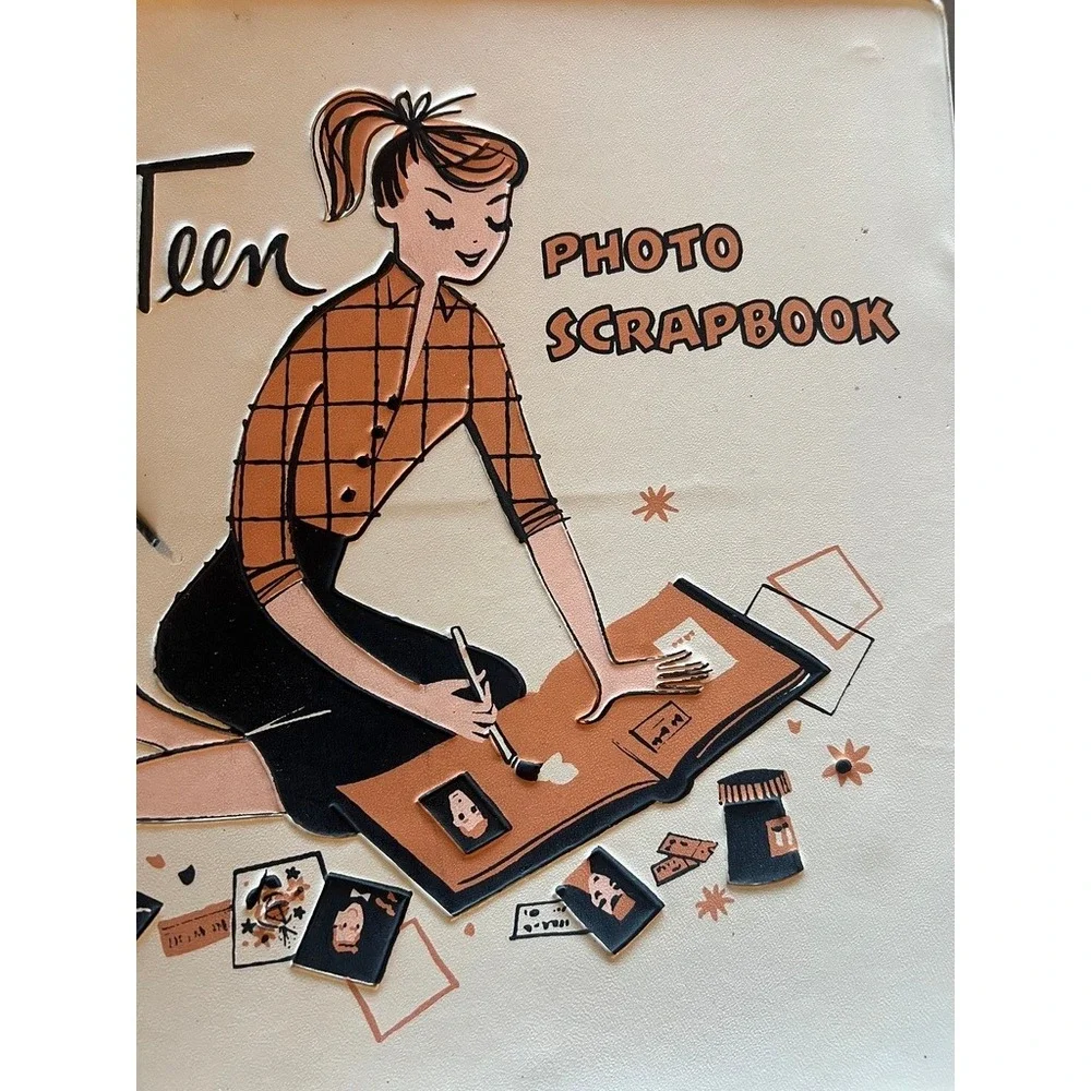 Deb-u-Teen Photo Scrapbook Vintage 1950s MCM Girl Graphic Retro Ephemera Kitsch